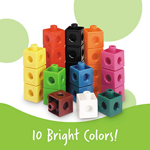 Learning Resources Snap Cubes (Set of 100) Cube Maths Counters, Home Learning, Teacher Aids