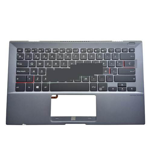 Asus ExpertBook B9 B9440 B9440F B9440FA �p �X�y�C����o�b�N���C�g�t���p�[�����X�g�L�[�{�[�h �O���[ C �V�F�� �A�b�p�[ 90NX01Z1-R31SP0 0KNX0-F623SP00