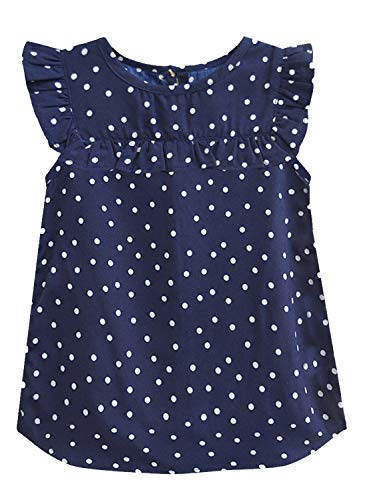 Image of A.T.U.N. (All Things UBER Nice) Girls Cotton Regular Fit Polka Dot Round Neck Sleeveless Tops