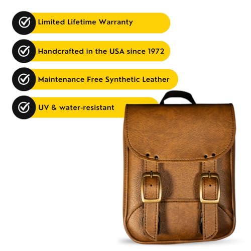 Willie & Max Brass Monkey Sissy Bar Bag Warm Brown miniatura 2