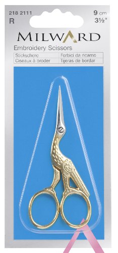 Milward - Tijeras para Bordar (10,5 cm), diseño de cigüeña