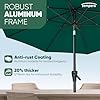 Tempera Patio Market Outdoor Table Umbrella with Push Button Tilt and Crank, Large Sun Umbrella with Sturdy Pole & Fade Resistant Canopy, Easy to Set #3