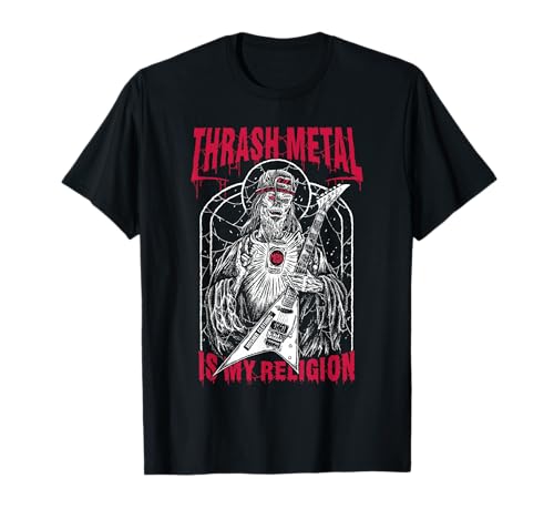 Mosher Clothing Hombre Camiseta Thrash Metal Jersey Manga Corta Negra Talla S