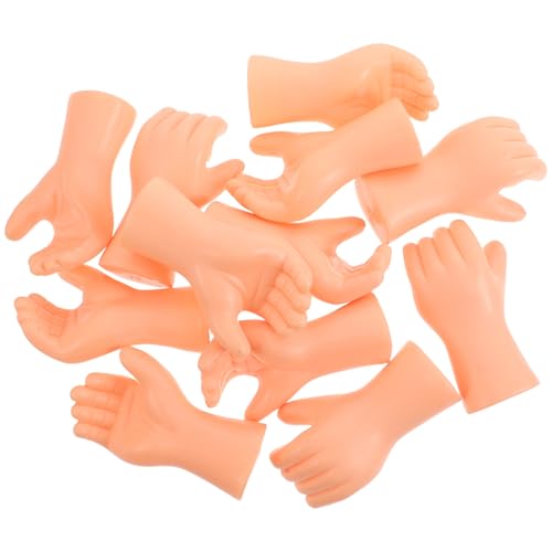 BESTonZON 6組 娃娃手アクセサリー 対 リアルなプラスチック製小型手パーツ 人形クラフト用 精密細工で多用途 向けおちゃ人形の修理やカスタ