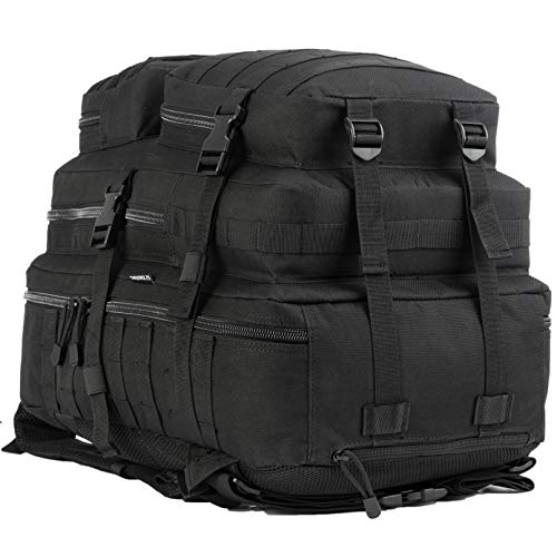 Gz Xinxing 3 Day Assault Pack Military Tactical Army Molle Rucksack Backpack Bug Out Bag Hiking Daypack For Hunting Camping Hiking Traveling (Black1) #TOP3