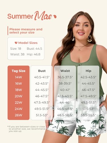 Image of Summer Mae Plus Size Swim Romper One Piece Swimsuit Women Blouson Bathing Suit with Pockets 2026 Modest Swimwear