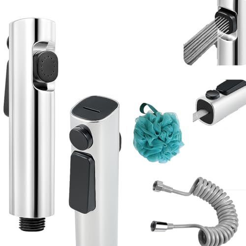 Image of Water Saving Health Faucet for Toilet | Jet Spray | 2 Flow Modes | Chrome Finish | with Telephonic Hose