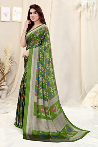 Image of MIRCHI FASHION Saree for Woman Chiffon Floral Printed | Lightweight Daily Wear Women's Sari with Unstitched Blouse Piece (Available in 20 Colors)