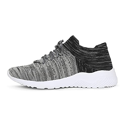 Image of Longies Men's Single Knitted Mesh Running Shoes LGMLSSV001 Carbon Black 10 /UK