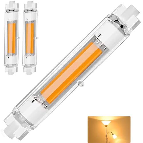 Dvnoua R7S Bulb 118mm LED Dimmable 30W (300W Equivalent) R7S LED Bulb 118mm Warm White 3000K 3000LM Flicker-Free 360 Light Angle Energy Saving R7S Floodlight 2 Pack