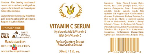Serum for Skin Vitamin c Big - Vitamin C SERUM with HYALURONIC Acid and Vitamin E - Anti Wrinkle moisturizer - 1 Bottle - Image 3