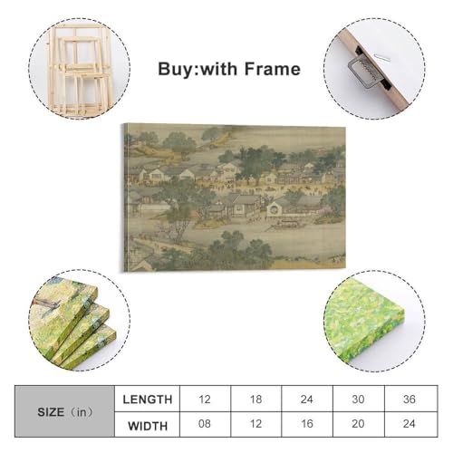 Impression sur toile Qingming de qualite musee pour decoration murale - 2