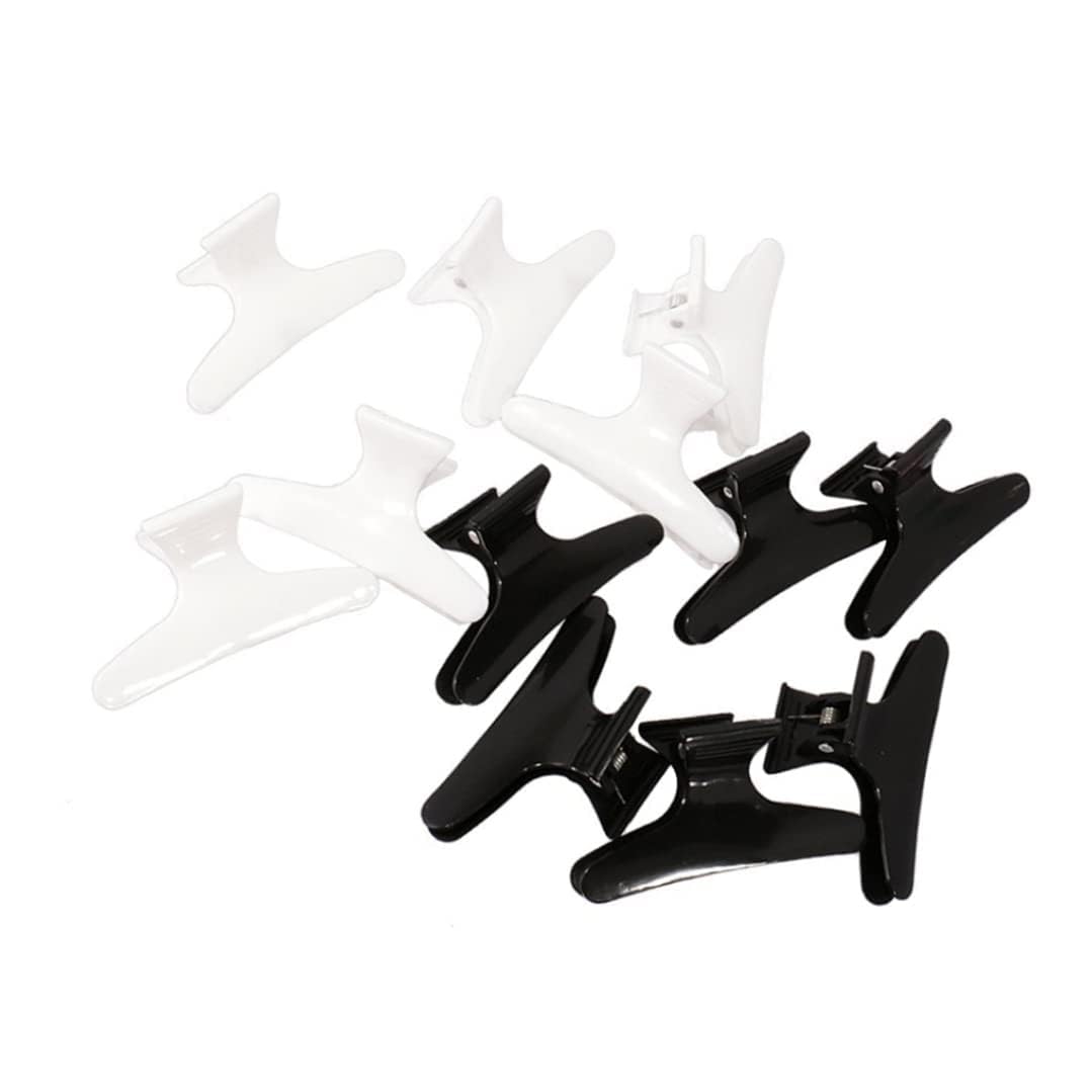 KAIAIWLUO Pasadores de Peluquería de Mariposa,12 piezas Pinza Para el Cabello Painzas de Mariposa Abrazadera Garra Antideslizantes de Plástico Para Mujeres Niñas 8CM