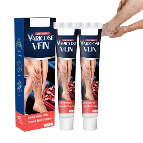 2PC Cream Against Varicose Veins, Skin Therapy Cream, Alivia la Fatiga de las Piernas, Mejora la Circulación Sanguínea y Repara las Varices, Apta para Todo Tipo de Pieles