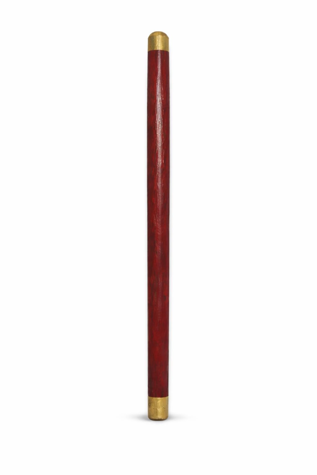Palm Wood Walking Stick for Morning Walk & Jogging | Handmade Wooden Exercise Stick with Brass Caps | 24 Inch | 290 g | Brown-image-15
