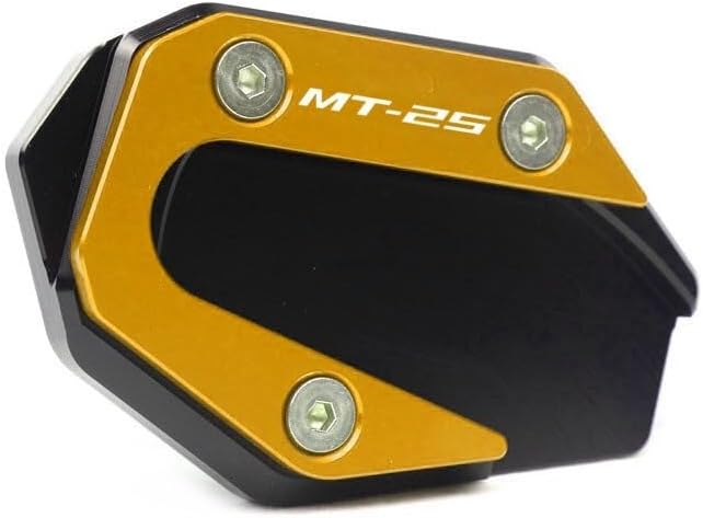 Miniatura 6 de M para Yamaha MT 03 25 MT03 YZFR25 YZFR3 2014-2022 2021 Soporte lateral de pie de motocicleta Placa de soporte Y (color dorado-R25)
