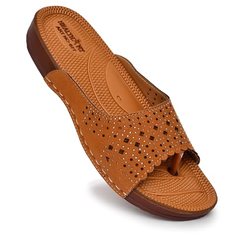 Image of HEALTH FIT Extra Super Soft Ortho Care Diabetic & Orthopedic Slippers /Doctor Chappal & Ultra-Lightweight Stylish Footwear for Women's 677