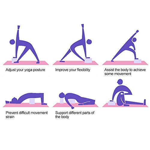 Leapiture 5pcs Yoga Block Stretch Belt Yoga Starter Kit Yoga Ball Fitness Set Yoga Kits and Sets Complete Sets for Beginners Women Men - Image 6