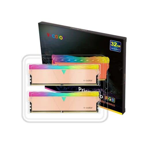 V-COLORPrism PRO RGB 32GB (2 X 16GB) 4266MHz DDR4 Memory Kit — Golden Armis