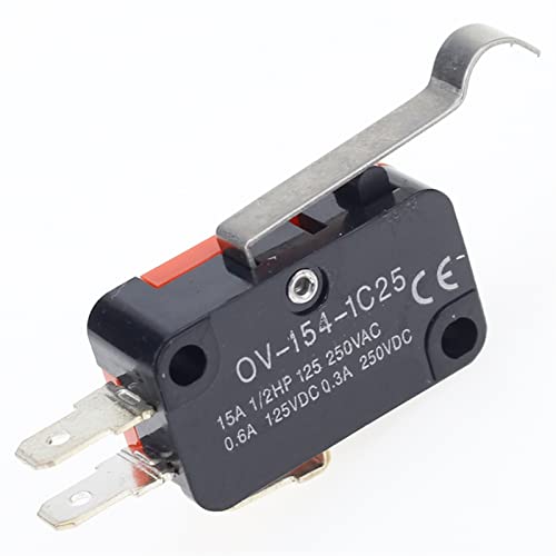 Commutateurs industriels V-154-1C25 et micro-interrupteur fin de course SPDT 15A rouleau long