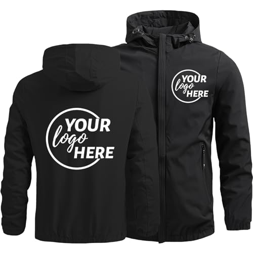 Custom Men's Lightweight Windbreaker Jacket Spring Fall Windproof Jackets Team Group Wear