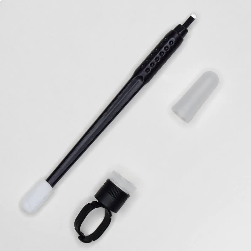 6pcs Disposable Microblading Pen Handle with Nano 0.18mm U18 Microblades Permanent Makeup Handpiece Tool for Ombre Brow