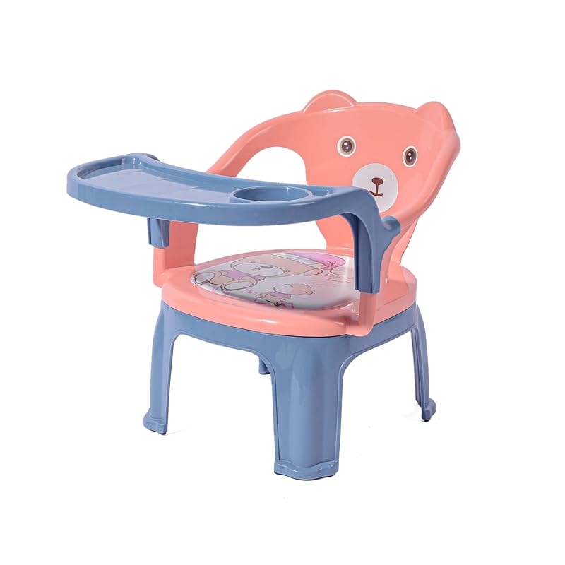 Skylofts Plastic Baby Chair with Cushioned Seat & High Backrest Feeding Chair for Baby with Removable Tray Chair for Kids (6months -4 Years) (Pink) (B0D8GYJ34P) Amazon Price History, Amazon Price Tracker