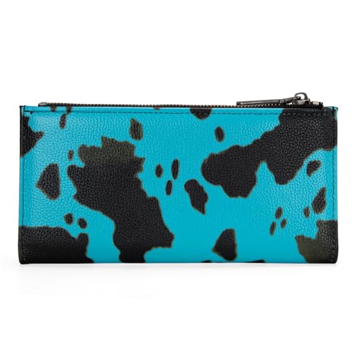 Image of Wrangler Cow Print Wallet Women Bifold Credit Card Wallet Women's Wallets, Card Cases & Money Organizers Wallets for Women Ladies Female Cash Wallett with Smooth Zipper