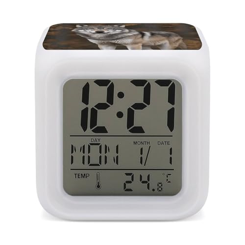Reloj despertador con luces LED para mesita de noche y decoración de oficinas modernas Wild Wild 2