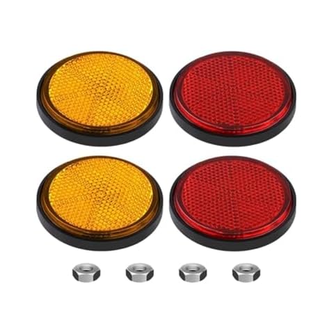 Gazechimp 2 inch 55mm Round Reflector, Side Marker for Motorcycle ATV Scooter Dirt Bike - Cover