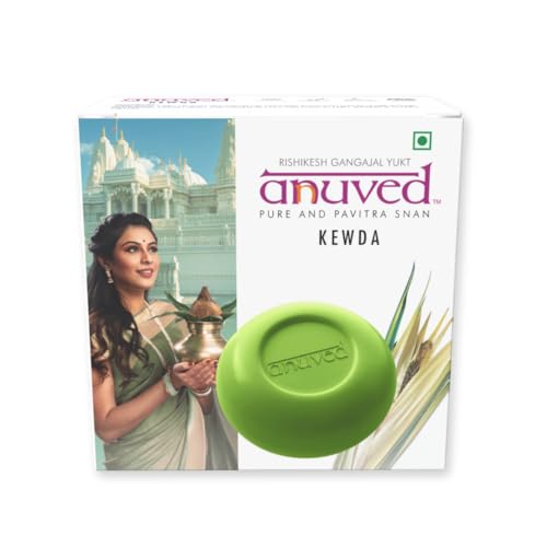 Image of Anuved Fragrance Combo | Pack of 3 | 125 Grams Each | Herbal Soaps Kewda, Astagandha, Pahadi Gulab for Refreshing & Revitalizing, Paraben Free, Cruelty Free