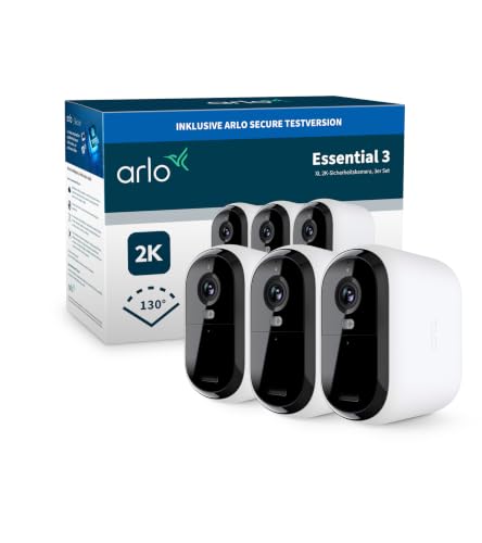 Arlo Essential 3 XL 2K Akku Überwachungskamera Aussen, WLAN, 3-Kamera-Set – Ansicht 1