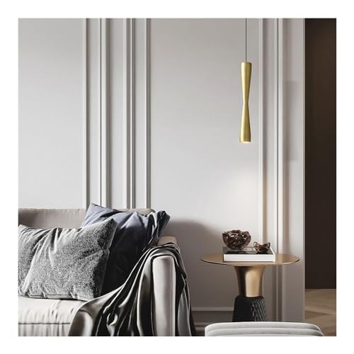 Lampe suspendue dorée en cuivre chic lustre chic salon