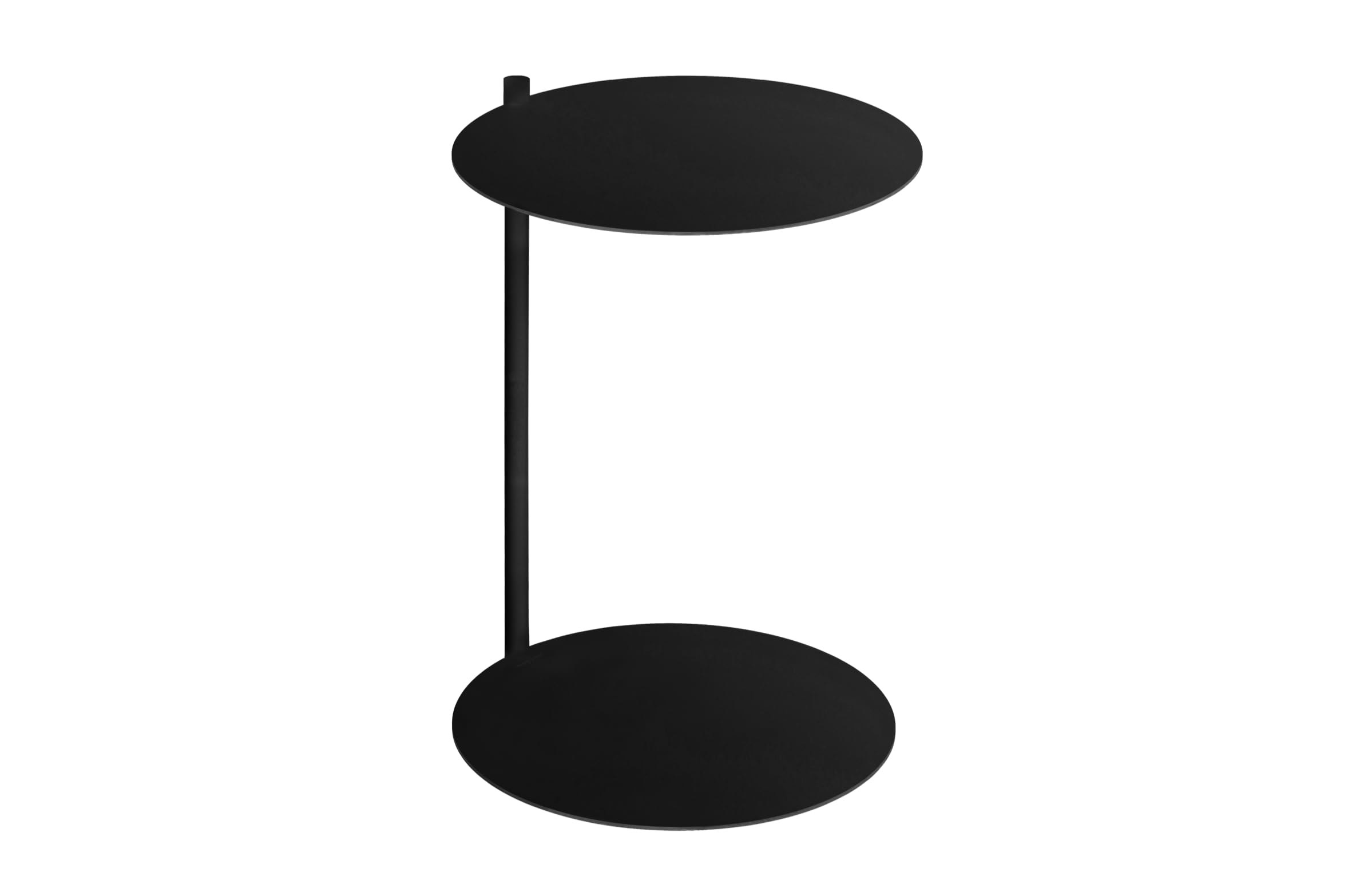 sanct Modern Round Side Table, Metal Construction, Black Finish, Minimalist Design (Modern, Black)-image-35