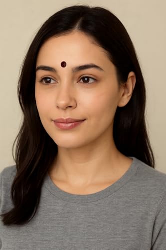Image of Pride Sales A1 Shuruchi Round No.5 Bindis for Women (Combo of 12 Packs) - Red, Black, Maroon & Multicolour | Premium Self Adhesive Round Bindis for Daily & Festive Wear (4 MAROON)