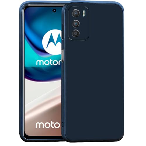 Image of Back Cover for Motorola Moto G42 4G | Full Camera Protection | Premium Liquid Silicon Case | Flexible Bumper Case for Motorola Moto G42 4G (Dark Blue)