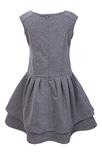 Vestido de niña gris La-V de 116 cm de punto suave infantil 2
