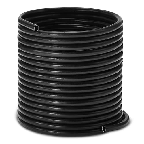Amazon Basics Manguera de jardín de Alta Resistencia, 15 m, 1.3 cm, Negro