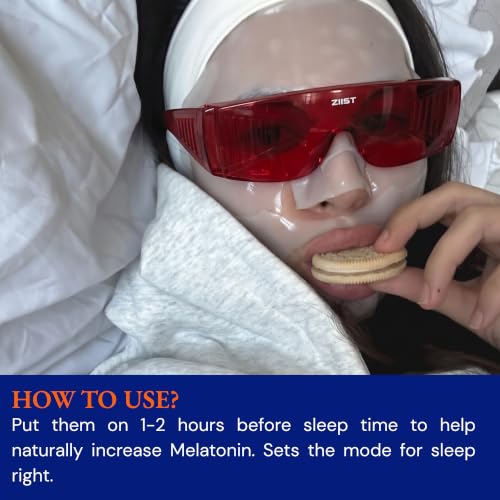 Image of Night Blue Light Blocking Glasses for Sleep | Red Tinted Shades for Deep Sleep, Digital Eye Protection | Reduce Eye Strain Ideal for TV, Gaming and Computer Use For Men & Women