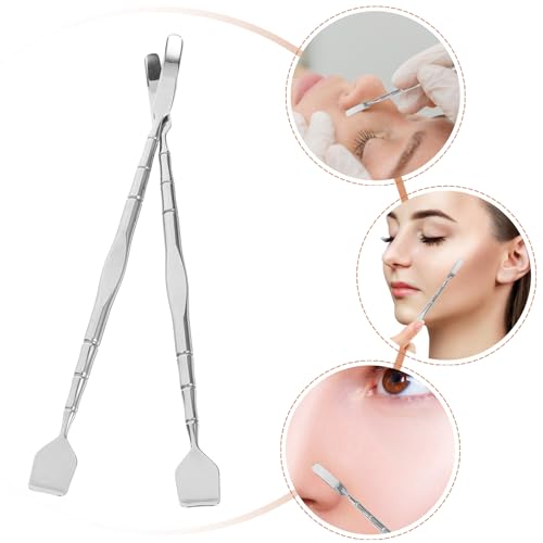 OHPHCALL Ferramenta de beleza de pá de cravo, 2 peças, extrator de aço inoxidável, ferramenta de lim