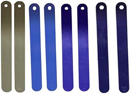 Proops Set of 8 Plastic Rolling Spacer Plates for Metal Clay 1mm, 1.5mm, 2mm, 2.5mm, PMC Clay, Jewellery Making (J2156). Free UK Postage
