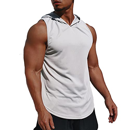 Colete masculino com capuz esporte basquete ginástica treino de secagem rápida solto regatas roupas