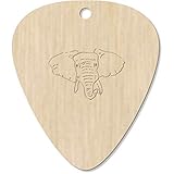 30mm x 26mm Gitarrenplektren Azeeda 7 x \'Elefantenkopf\' Plektrum / Picks (GP00018113)