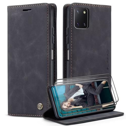 Housse Samsung Galaxy Note 10 Lite en Cuir Premium avec Double Protection Écran