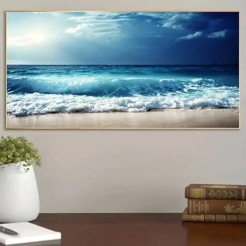 Impression sur toile de paysage marin TONGYINLI cadre 80x160 cm
