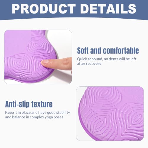 Image of Yoga Knee Pads 2 Pack, Foam Kneeling Cushions - Non-Slip Pilates Knee Pad Cushion & Wrist Support - Portable Workout Knee Pads for Meditation, Kneeling, Balance, Floor, Pilates,Yoga