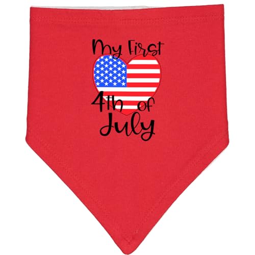 inktastic My First Fourth Of July- American Flag Heart Baby Bandana Bib