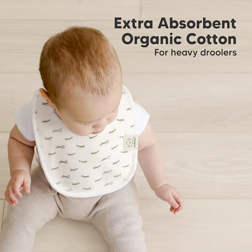 Image of 8-Pack Organic Baby Bibs for Boys, Girls - Soft Cotton Drooling and Teething Bibs for Baby Girl & Boy, Extra Absorbent, Easy To Clean & Put On for Toddler, Newborn, Infant 0-24 Months (Vessels)