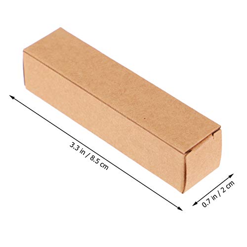 EXCEART 50pcs Kraft Paper Packaging Boxes Lipstick Storage Boxes Lip Balm Wrapping Box Essence Oil Makeup Organzier Tube Storage DIY Lipstick Beauty Accessories - Image 2