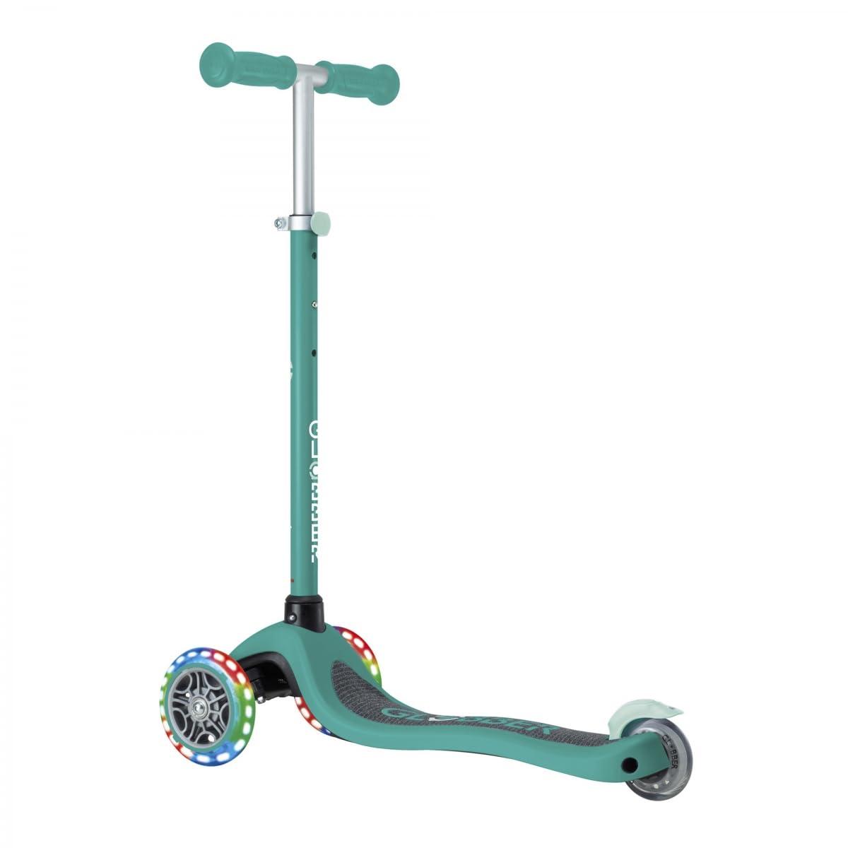 Globber - Primo Lights - Monopattino a 3 ruote per bambini dai 3 ai 7 anni, verde